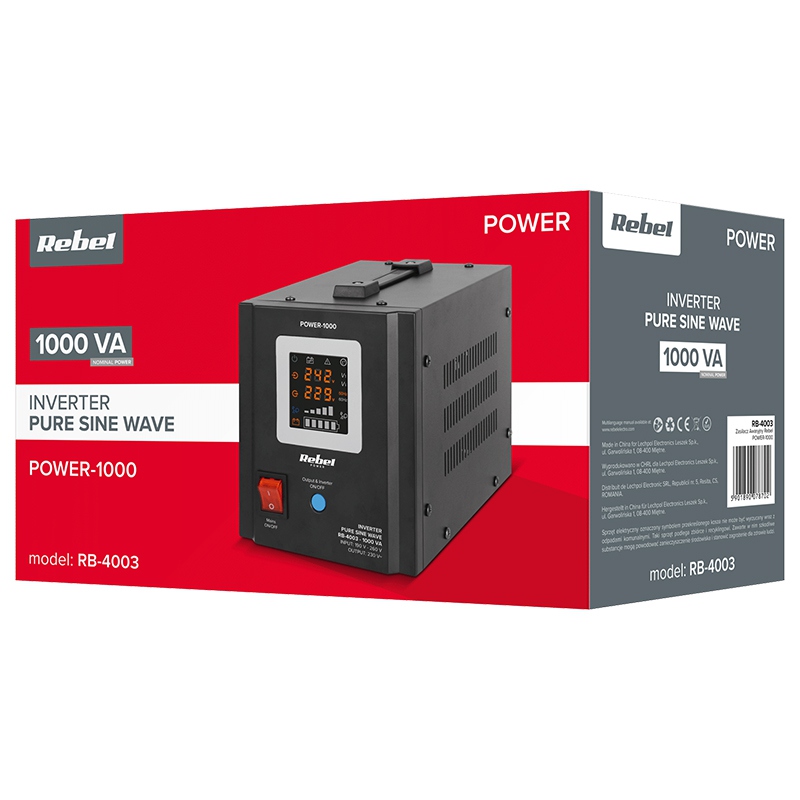 UPS CENTRALE SINUS PUR 1000VA 700W 12V REBEL