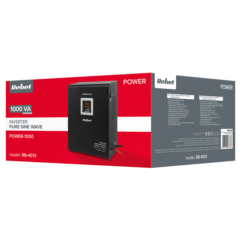 UPS CENTRALE SINUS PUR 1000VA 700W 12V REBEL