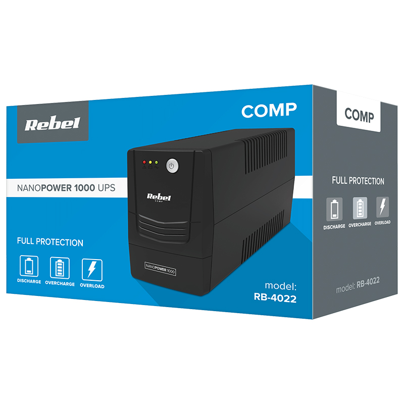 UPS OFFLINE NANOPOWER 1000 (1000VA/600W) REBE