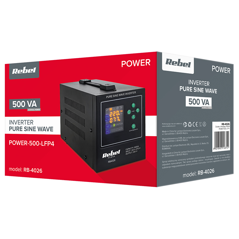 UPS CENTRALE TERMICE SINUS PUR 500VA 300W 12V REBEL