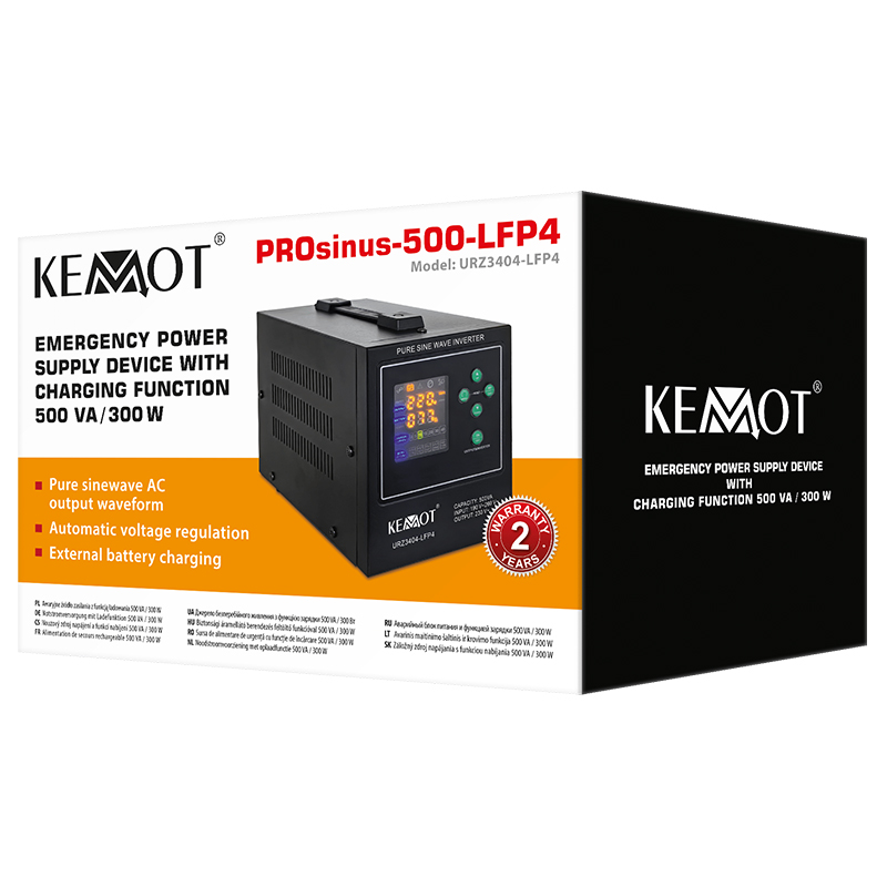 UPS CENTRALE TERMICE SINUS PUR 500VA/300W 12V KEMOT