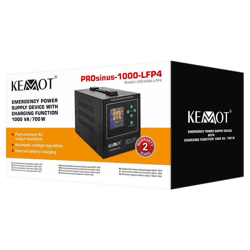 UPS CENTRALE TERMICE SINUS PUR 1000VA/700W 12V KEMOT