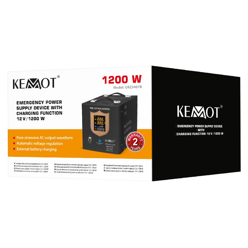 UPS CENTRALE TERMICE SINUS PUR 1200W 12V KEMOT