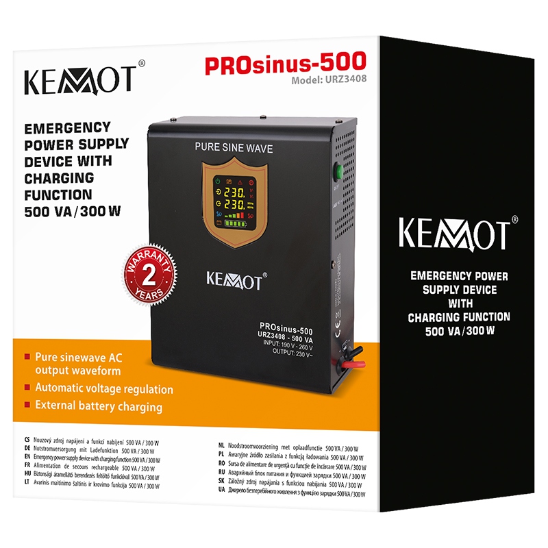 UPS CENTRALE TERMICE SINUS PUR 300W 12V KEMOT