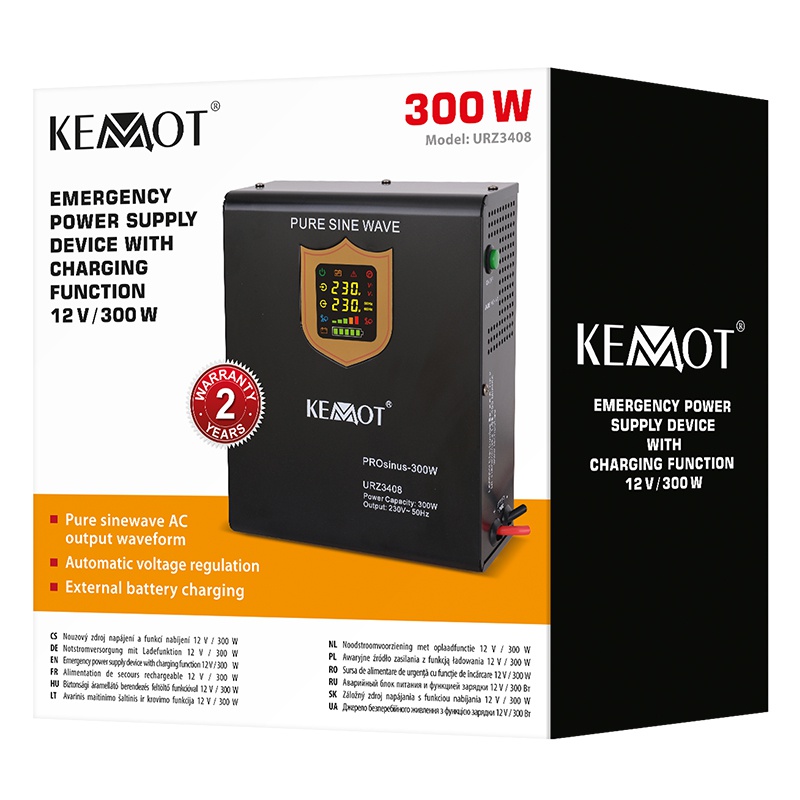 UPS CENTRALE TERMICE SINUS PUR 300W 12V KEMOT