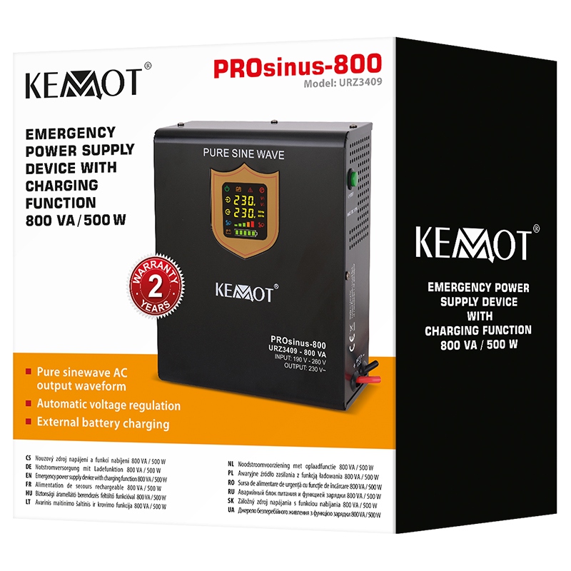 UPS CENTRALE TERMICE SINUS PUR 500W 12V KEMOT