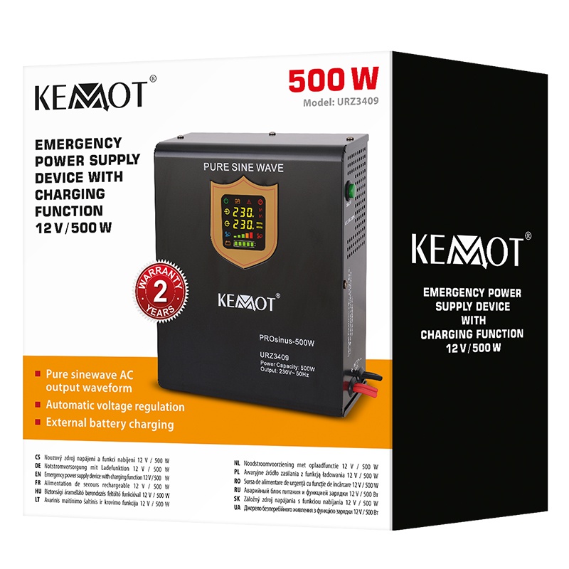 UPS CENTRALE TERMICE SINUS PUR 500W 12V KEMOT