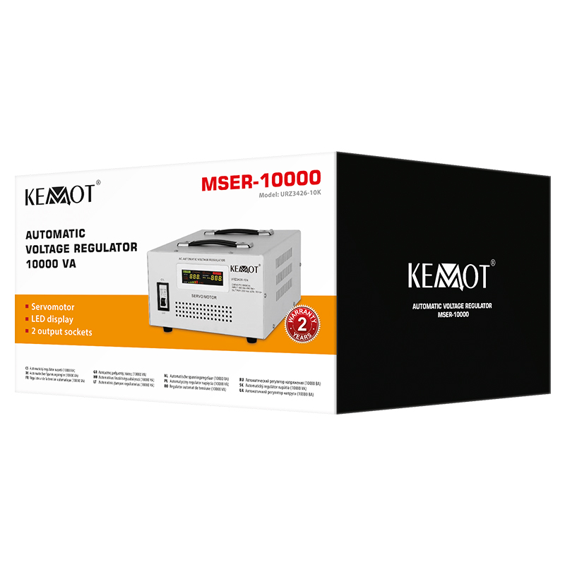 STABILIZATOR TENSIUNE SERVOMOTOR 10KVA KEMOT